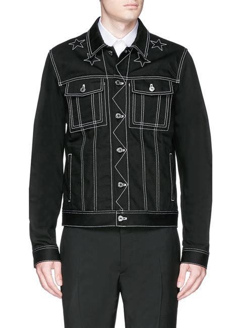 givenchy star print jeans|Givenchy denim jacket.